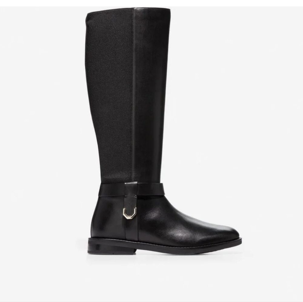 Cole Haan Black Knee-High Riding Boots